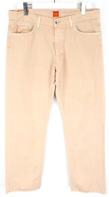 HUGO BOSS HB 2 Pantalones Hombre W36/L34 Corte Recto Rayas Cremallera - Imagen 1 de 4
