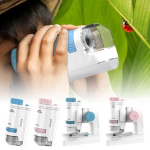 Kids Mini Pocket Microscope 80-200x Handheld Magnification Lens with LED LightCF - Picture 1 of 17