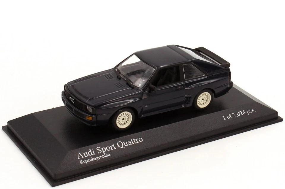 1/43 AUDI SPORT QUATTRO 1984 KOPENHAGENBLAU BLUE MINICHAMPS 400012120 RARE - Immagine 1 di 1