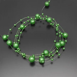 10 Meter Imitation Pearl Beads Chain String Home Wedding Party Decor DIY Crafts - Picture 1 of 21