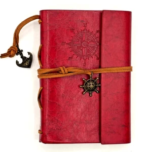 Mittelalter Maritim Stil Skizzenbuch Pocket Journal rot Kraftpapier Notizbuch 4x6 - Bild 1 von 15