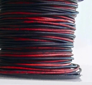 Rot Hochzeit Lederband 1,5 mm 10 Fuß Matt Leder - Bild 1 von 3