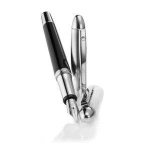 Lujo Waldmann plata esterlina 925 pluma estilográfica, pluma estilográfica laca de bolsillo - Imagen 1 de 2