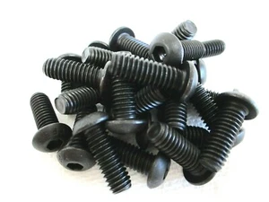 5/16-18 X 7/8 KNOPFSCHRAUBEN INNENSECHSKANT SCHWARZ LEGIERTER STAHL 25 STÜCK - Bild 1 von 3