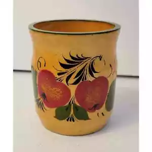 Decorative Wooden Apple Cup 3.5"H Shiny Finish - Picture 1 of 4