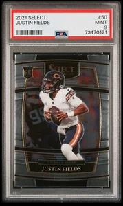 2021 Panini Select Justin Fields Rookie Card Concourse #50 PSA 9 Mint Bears - Bild 1 von 4