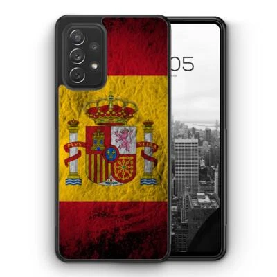 MUNIQASE Spanien Splash Flagge Silikon Hülle für Samsung Galaxy A z.B. A15 A16 A35 A54 A5