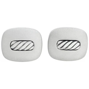 David Yurman DY3 cufflinks in sterling silver - Picture 1 of 11