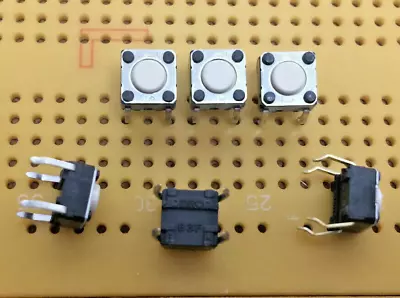 Tactile Switch 50mA SPST-NO 6mm Minature Momentary Action PCB-TH Omron B3F-1000 - Image 1 of 4
