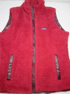 Patagonia Womens Size L Teddy Fleece Vest Red Outerwear - Picture 1 of 8