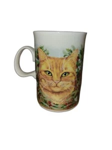 Dunoon "Christmas Cats" Mug Made in Scotland Orange Cat And Black Cat - VINTAGE - Picture 1 of 4