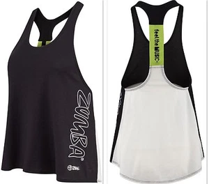 ZUMBA FITNESS DANCE! Racerback Top Shirt Tank Let Loose & "Feel the Music" sz. S - Picture 1 of 5