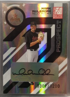 2005 Donruss Elite Mark McLemore (#179) autographed rookie card /1200 - Image 1 of 2