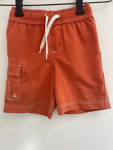 Land's End Kinder Kleinkind Jungen einfarbig orange verstellbare Taille gefütterte Badehose 3T - Bild 1 von 5