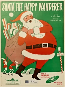 1955 SANTA THE HAPPY WANDERER sheet music CHRISTMAS claus Friedrick Moller - Picture 1 of 2