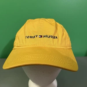Gorra de béisbol amarilla TOMMY HILFIGER correa ajustable letras cosidas - Imagen 1 de 15