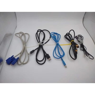 Assorted Cables Lot VGA USB A & B Phone Cord Data Connector Wire Cables - Image 1 of 4