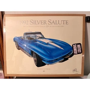 1992 Silber Salute Bloomington Gold 20th Anniv. Plakat 1967 Corvettee - Bild 1 von 6