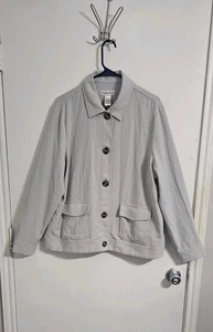Draper’s And Damon’s Womens Gray Jacket 1X Office Wear Modest Pockets Minimalist - Picture 1 of 7