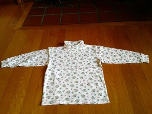 Hanna Andersson Girls Turtleneck Top Vintage Floral 1990s Cotton 100cm Size 4 - Picture 1 of 19