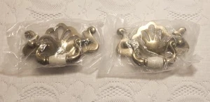 Vtg NIP Brass Drawer Pulls Ornate Ceramic Accent Drop Pull - Picture 1 of 5