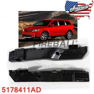 2Pc Bumper Bracket Set fit For 2009-2016 2017 2018 Dodge Journey Front Plastic F - Picture 1 of 10