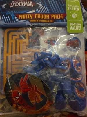 NUEVO EN PAQUETE SPIDERMAN CUMPLEAÑOS 48 PIEZAS FAVOR PACK SUMINISTROS FIESTA Foto 1 de 2