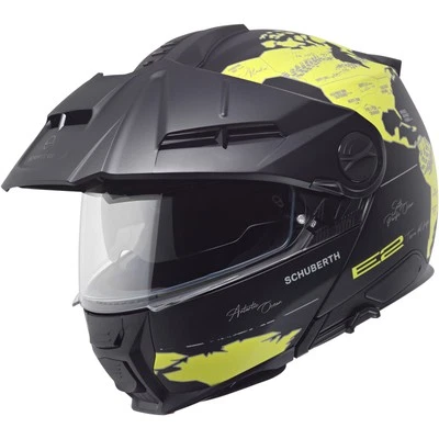 Motorrad Helm 61 (XL) - Schuberth E2 Atlas Klapphelm - schwarz-fluogelb matt - Bild 1 von 4