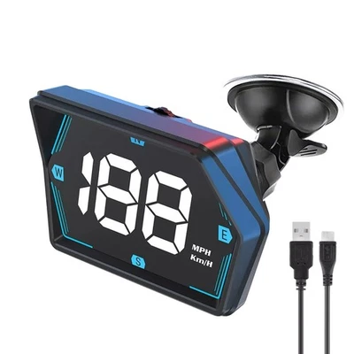 Digital HUD GPS Head Up Display Speedometer Odometer Car Speed Overspeed Alarm - Image 1 of 4