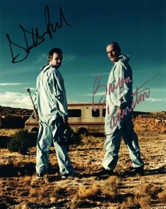 Aaron Paul Bryan Cranston autographed 8x10 Photo signed Picture Very Nice & COA - Picture 1 of 1