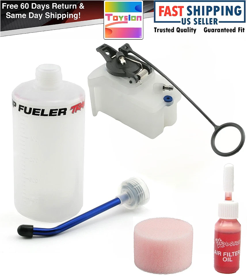 Fits Traxxas Jato 3.3 Fuel Bottle, Fuel Tank, Air Filter Oil Blue Anodized spout - Image 1 of 4