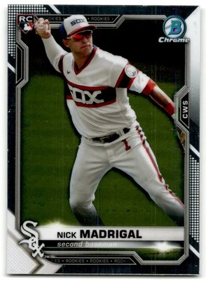2021 Bowman Chrome #7 Nick Madrigal Chicago White Sox Rookie - Image 1 of 2