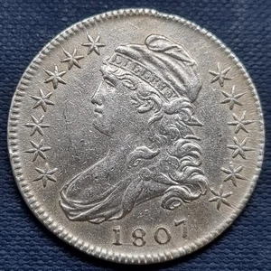 1807 Capped Bust Half Dollar 50c High Grade XF - AU #93683 - Picture 1 of 2