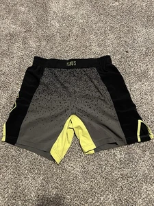 Virus International MMA Grappling Shorts Black And Lime Green Size Large No-Gi - Picture 1 of 6