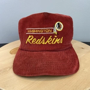 Vintage 90s Washington Redskins NFL ANNCO Script Corduroy Snapback Hat Cap Retro - Bild 1 von 13