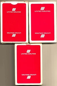 United Airlines Playind Card (3 komplette Decks in roten Boxen) - Bild 1 von 1