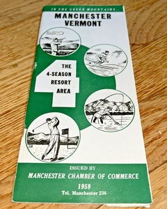 Manchester Vermont 1959 Cámara de Comercio guía libro hoteles/esquí/empresas - Imagen 1 de 24