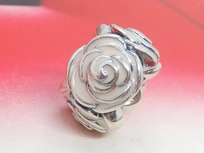 Pandora Sterling Silver Rose Garden Bead with Pink Enamel - 791291EN40 - Image 1 of 4