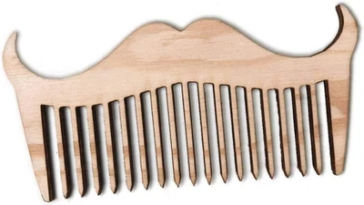 Pettine Da Barba in Legno per Barba E Baffi, Pettine Da Uomo Naturale Antistatic - Immagine 1 di 4