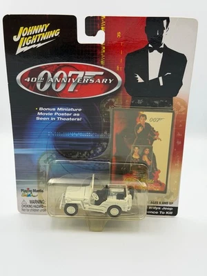 Johnny Lightning 007 James Bond Sanchez's Willys Jeep, White, 1:64, NIB - Image 1 of 4