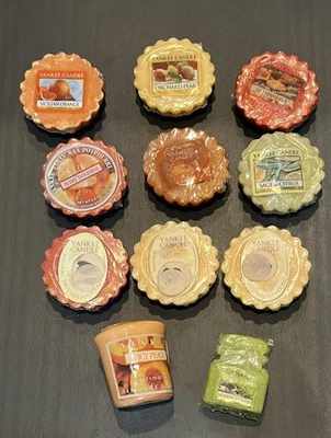 Yankee Candle Wax Melt Tarts Warmer Lot of 10 + candle Assorted Variety  - Image 1 of 4