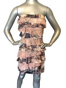 Aidan Aidan Maddox Chiffon Tiered Strapless Dress - Picture 1 of 9