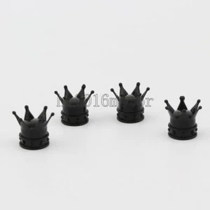 4pcs Crown Car Wheel Tyre Tire Rim Air Stem Valve Caps Dust Cover Accessories - Picture 1 of 4
