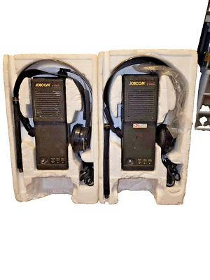 2x Vtg Ritron Jobcom Walkie Talkie Professional 2-Way Radio + Headset KHM-7603C - Image 1 of 4