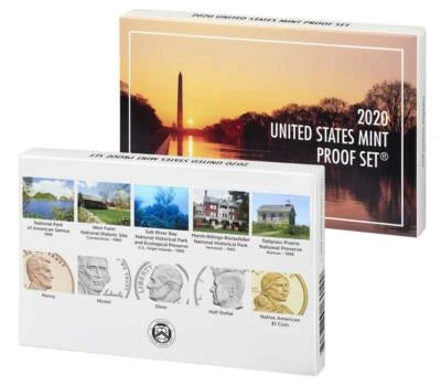 2020 S US Mint 10 Coin Proof Set w/AB QUARTERS w/Box/COA 20RG - Image 1 of 3