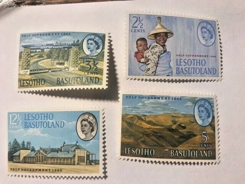 1965 Lesotho/Basutoland Attainment of Self Government Group of 4 Stamps #141st Cover