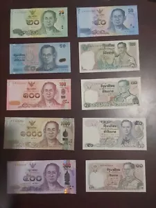 Thailand Lots Of 11 Banknotes Uncirculated Condition - Picture 1 of 24