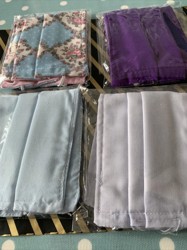 Plain Purple Blue Floral  Plain Grey And Pale Blue - Image 1 of 1