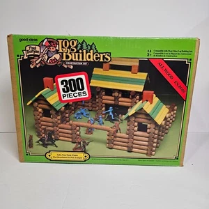 Vintage Paul Bunyan Log Builders Construction Set 306 Pieces Counted (COMPLETE) - Picture 1 of 3
