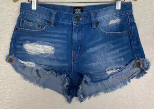 Pantalones Cortos Novio BDG Urban Outfitters Mujer 26 Tiro Bajo Denim Desgastado Verano - Imagen 1 de 12